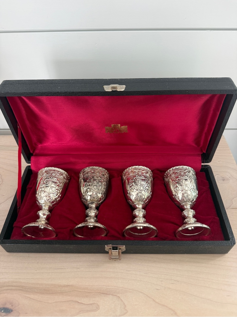 Vintage Corbell & Co. Silver-Plated Goblets Port/Cordial Glasses